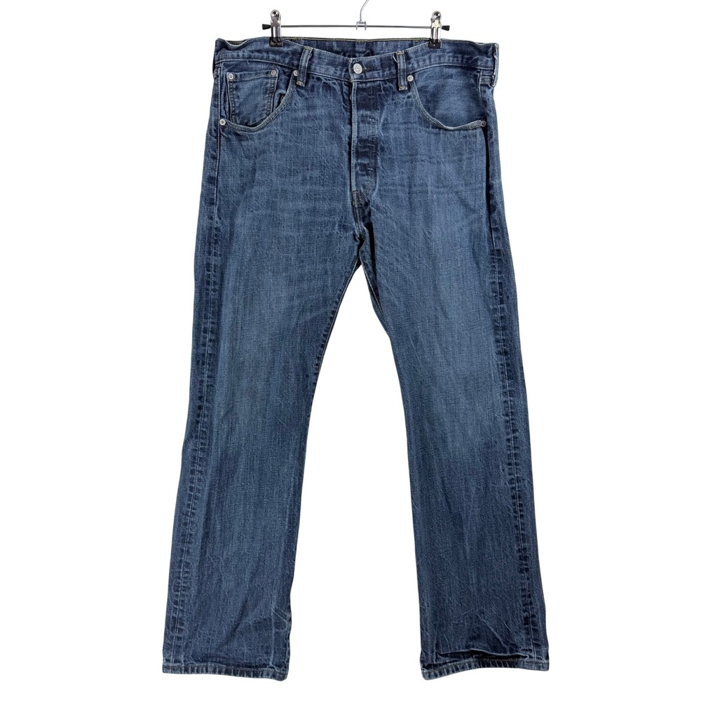 Levis 501 Original Fit Jeans Mens 38x32 Blue Excellent Straight Leg Button Fly